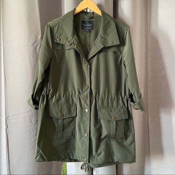 Sanctuary Olive Trench Drawstring Jacket M - Picture 5 of 14
